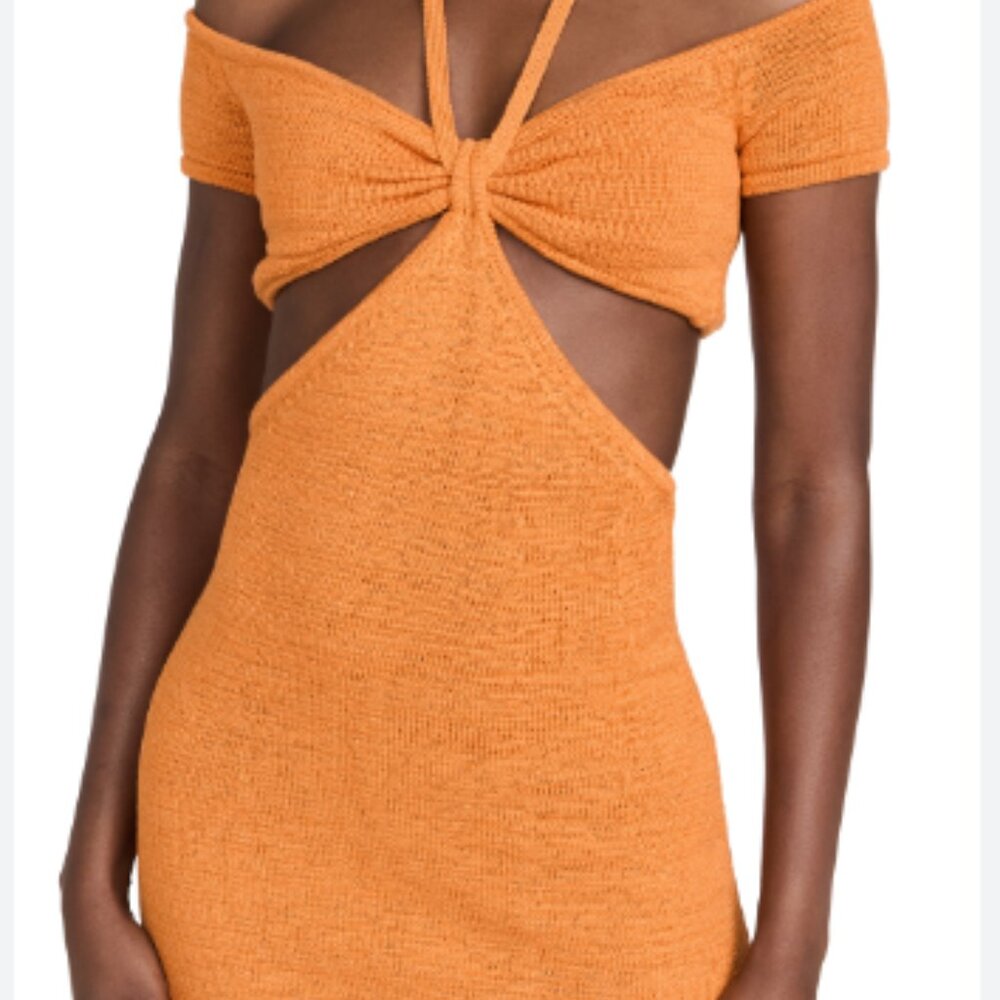 Cult Gaia Annabel Knit Dress in Apricot Size XS